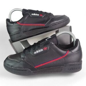 Adidas Continental 80 J 'Black Scarlet' Sneakers‎ F99786 Youth 4.5 Women's 5.5